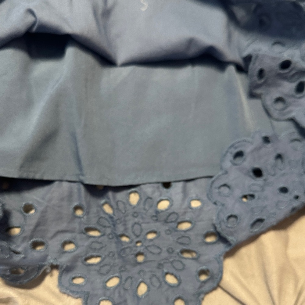 Blue Eyelet Sundress with Spaghetti Straps - Picture 5 of 5